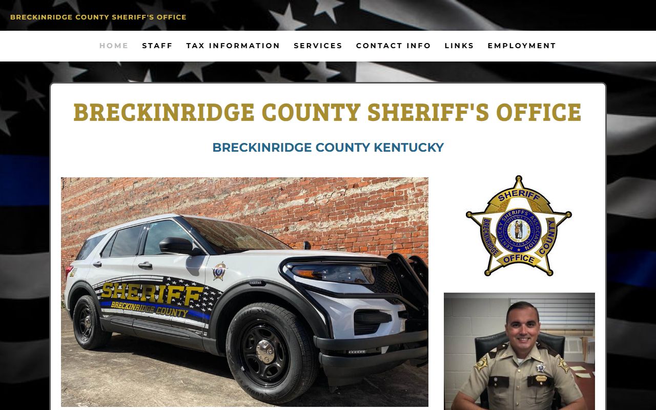 Breckinridge County Kentucky Sheriff office homepage