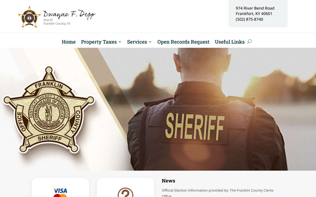 Franklin County Sheriff's Office website