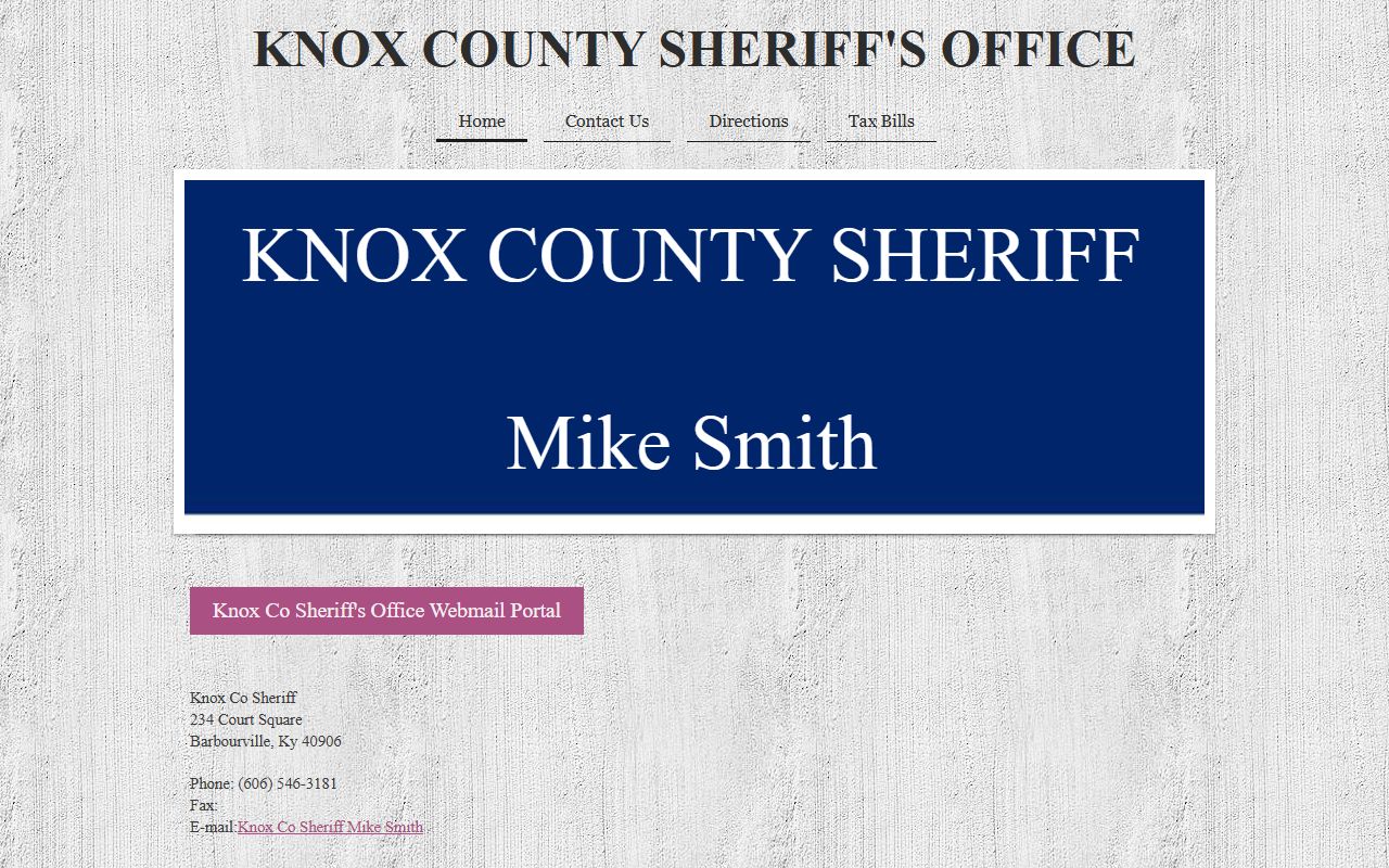 Knox County Sheriff's Office on Court Square in Barbourville
