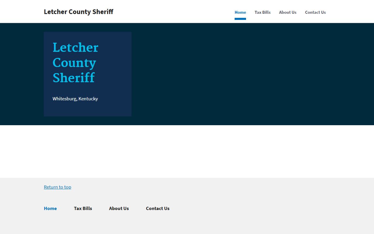 Letcher County Kentucky Sheriff office homepage