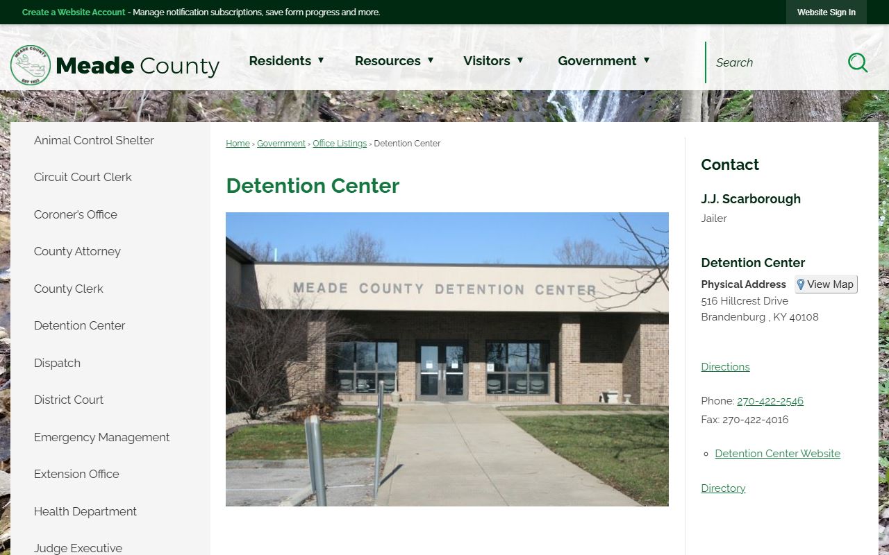 Meade County Sheriff's Office and Detention Center information