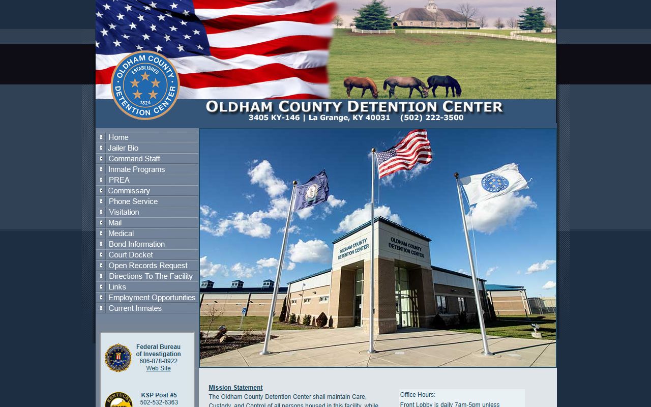 Oldham County Detention Center information