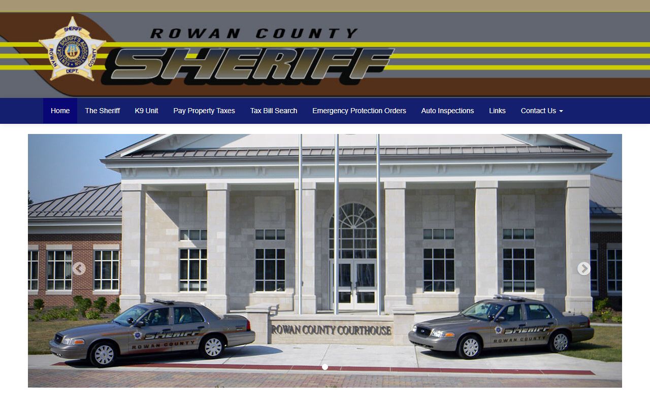 Rowan County Sheriff's Department page